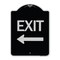 Signmission Exit with Left Arrow Heavy-Gauge Aluminum Architectural Sign, 24" H, 18" L, BS-1824-24521 A-DES-BS-1824-24521 - alternate 1